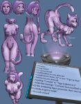  all_fours anthro bendzz breasts cortana_(halo) dialogue felid female halo_(series) hi_res hologram mammal microsoft pantherine purple_body semi-anthro solo technology tiger transformation xbox_game_studios 