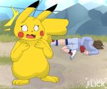  bodyswap dlc generation_1_pokemon hi_res meme nintendo pikachu pokemon pokemon_(species) scarlett_(disambiguation) synchro_machine trainer transformation violet_(disambiguation) 