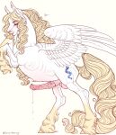  anatomically_correct animal_genitalia animal_penis balls blonde_hair blush cutie_mark ear_tuft equid equine equine_genitalia equine_penis erection eyes_closed feral fetlocks fluffy fur genitals hair hasbro horse long_hair male mammal medial_ring my_little_pony on_hind_legs open_mouth pegasus penis sheath signature simple_background snowberry solo solo_focus tuft vein veiny_penis wavy_hair white_body wings yellow_body yellow_fur 