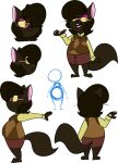  2016 4_fingers anthro barefoot belly biped black_eyebrows black_eyelashes black_hairclip black_mouth black_nose black_whiskers bottomwear breasts brown_body brown_bottomwear brown_clothing brown_ears brown_fur brown_skirt brown_tail brown_topwear brown_tuft brown_vest buckteeth cadence_bonaventura cheek_tuft chokovit_(artist) clothed clothed_anthro clothed_female clothing colored digital_drawing_(artwork) digital_media_(artwork) domestic_cat eyebrows eyeshadow eyewear facial_tuft feet felid feline felis female female_anthro fingers front_view full-length_portrait fur furgonomics glasses green_eyes hair hair_over_eye hi_res makeup mammal model_sheet musical_note musical_note_hairclip no_pupils one_eye_obstructed open_mouth overweight overweight_anthro overweight_female pawpads pink_eyewear pink_glasses pink_inner_ear pink_pawpads pink_tongue portrait prick_ears purple_eyeshadow rear_view side_view simple_background skirt small_breasts solo tail tail_through_skirt teeth toes tongue topwear tuft vest white_background yellow_sclera york_chocolate 