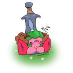  closed_eyes closed_mouth copy_ability gigant_sword_kirby kirby kirby_(series) kirby_and_the_forgotten_land sleeping sword_kirby 
