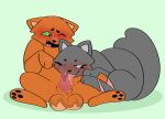  balls blush blush_lines bodily_fluids cinderpelt_(warriors) deadingdog duo erection female feral feral_on_feral firestar_(warriors) genital_fluids genitals hi_res licking male male/female oral penile penile_spines penis penis_lick precum precum_on_penis raised_leg sex tongue tongue_out warriors_(cats) 