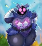  bear bodily_fluids clothing epic_games female fortnite giant_panda gun gunfire gunshot leotard mammal overweight overweight_female ranged_weapon raven_team_leader running saltyseaskunk solo sprinting sweat weapon 