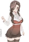  ace_attorney apolonia_07 braid brown_eyes brown_hair highres mikagami_hakari skirt 