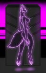  absurd_res alien alrecsolus anthro big_breasts breasts canid canine female fox glowing glowing_body glowing_eyes hi_res mammal pawpads slim solo tall tunic_(video_game) 
