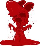  2016 alpha_channel alternate_species anthro apode blood blood_creature blood_pool bodily_fluids chokovit_(artist) clothed clothed_anthro clothed_male clothing colored digital_drawing_(artwork) digital_media_(artwork) dripping dripping_blood empty_eyes front_view full-length_portrait glistening glistening_body glistening_clothing glistening_hair hair hi_res lagomorph legless leporid male male_anthro mammal portrait rabbit rabbit_ears red_body red_ears red_eyes red_hair red_inner_ear red_lab_coat red_mouth red_nose simple_background solo topwear transparent_background valentine_fleischer 