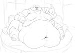  anthro bed beverage cettus cheek_bulge container cup dewlap_(anatomy) domestic_cat felid feline felis furniture huge_belly huge_thighs immobile karras_lafontaine male mammal morbidly_obese morbidly_obese_male obese obese_male overweight overweight_male pillow siamese smile solo thick_thighs 