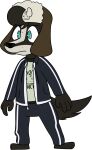  2016 4_fingers alpha_channel anthro badger barefoot biped black_eyebrows black_nose blue_clothing blue_eyes blue_jacket blue_sweatpants blue_topwear brown_clothing brown_hair brown_hat brown_headwear brown_tail chokovit_(artist) clothed clothed_anthro clothed_male clothing colored countershade_face countershade_fur countershade_nose countershading digital_drawing_(artwork) digital_media_(artwork) eyebrow_through_hair eyebrows feet fingers front_view full-length_portrait fur hair hat headgear headwear hi_res jacket male male_anthro mammal mustelid musteline no_pupils portrait russian_text shirt simple_background solo szczesny_vikenti tail text text_on_clothing text_on_shirt text_on_topwear toes topwear tracksuit translucent translucent_hair transparent_background ushanka 