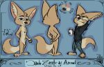  2022 3_fingers 3_toes anthro beverage blue_eyes canid canine chart chest_tuft clothed clothing danilo_(tangerine) digital_drawing_(artwork) digital_media_(artwork) featureless_crotch feet fennec fingers fox gender_symbol hand_behind_head hands_behind_back head_tuft height_chart hi_res holding_mug holding_object hoodie inner_ear_fluff male male_symbol mammal model_sheet mug multicolored_body nude pawpads signature solo stretching symbol tan_body tangerine_(artist) tea text tired toes topwear tuft two_tone_body whiskers 