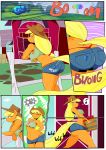  anthro applejack_(mlp) breasts clothing comic earth_pony equid equine female friendship_is_magic horse mammal my_little_pony pony thong vale-city 