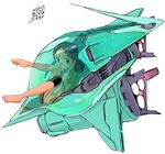  barefoot bit_(gundam) cannon cockpit duplicate elmeth feet fugetsu_taku glass gundam lalah_sune mecha mobile_suit_gundam nude parody simple_background space_craft spread_legs 