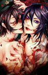  black_hair blood jaibo jaibo_(litchi_hikari_club) litchi_hikari_club male_focus multiple_boys raizou raizou_(litchi_hikari_club) yaoi 