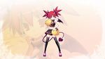  alternate_costume cheerleader cross_edge demon_girl demon_tail demon_wings disgaea etna makai_senki_disgaea official_art pom_poms red_eyes red_hair skull solo tail wings 