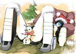  christmas convenient_censoring jazz male_focus mecha no_humans robot smile snowman transformers what yaoi 