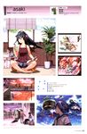  4girls absurdres bag barefoot bench bicycle blinds blue_eyes blue_hair coat crossed_legs drink drinking_straw feet glass ground_vehicle headphones highres long_hair md5_mismatch multiple_boys multiple_girls ogawa_maiko original pantyhose plant scarf shoes sitting skirt sneakers snow window 