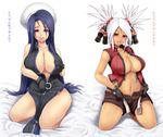  :p blue_eyes blue_hair blush breasts center_opening cleavage coca-cola copyright_request full-length_zipper gloves heterochromia homura_(haku89) huge_breasts midriff multiple_girls pepsi personification red_eyes shorts take_your_pick tongue tongue_out translated unzipped unzipping white_hair zipper 