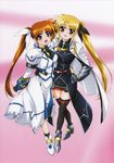  fate_testarossa mahou_shoujo_lyrical_nanoha mahou_shoujo_lyrical_nanoha_strikers okuda_yasuhiro takamachi_nanoha 