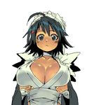  1girl black_hair blue_eyes breasts iroha iroha_(samurai_spirits) lowres samurai_shodown samurai_spirits short_hair snk 