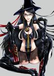  alternate_costume amulet bad_id bad_pixiv_id bayonetta bayonetta_(character) black_hair blue_eyes boots breasts candy cleavage_cutout elbow_gloves eyeshadow food gloves gun handgun large_breasts lollipop long_hair makeup mole mole_under_mouth partially_visible_vulva riria saliva saliva_trail sitting solo spread_legs sweat thigh_boots thighhighs tongue tongue_out weapon 