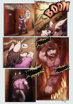  2019 alternate_color anthro anthrofied black_fur building bulge canid canine clothed clothing comic corrsk digital_media_(artwork) dreadlocks english_text fire fur lucario male mammal muscular muscular_male nintendo outside pecs pok&eacute;mon pok&eacute;mon_(species) pok&eacute;morph shaesullivan_(artist) solo speech_bubble text video_games wepawet 