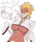  abs arrancar bleach blonde_hair blue_eyes breasts cody_frisbee dark_skin espada hollow tia_harribel tier_harribel underboob 