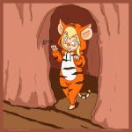  anthro blonde_hair blue_eyes chip_&#039;n_dale_rescue_rangers clothed clothing digital_media_(artwork) disney embarrassed female gadget_hackwrench hair kigurumi mammal mouse pink_nose rodent solo vylfgor 