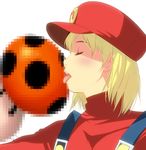  bad_id bad_pixiv_id blonde_hair censored censored_food closed_eyes cosplay fake_censor genderswap genderswap_(mtf) hat licking mario mario_(cosplay) mario_(series) masao mushroom sexually_suggestive short_hair solo super_mario_bros. super_mushroom upper_body 