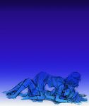  blue blue_background gradient gradient_background kumoi_ichirin monochrome multiple_girls murasa_minamitsu rex_k touhou yuri 