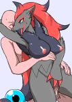  2019 anthro blush breasts canid canine claws female fur grey_fur hair human interspecies male male/female mammal nintendo nipples nude penetration penis pok&eacute;mon pok&eacute;mon_(species) pussy pussy_juice sex tarian tongue vaginal video_games zoroark 