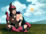  absurdres armor bikini_armor breasts chi-chi_(dragon_ball) dragon_ball dragon_ball_(classic) dragon_ball_(object) dragon_ball_z gloves helmet highres large_breasts solo 
