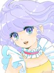  blue_eyes creamy_mami face hoshino_lala mahou_no_tenshi_creamy_mami morisawa_yuu purple_hair solo 