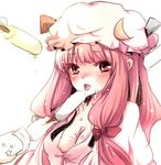  food hat karunabaru patchouli_knowledge popsicle purple_eyes purple_hair sexually_suggestive solo touhou 