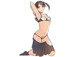  bad_id bad_tumblr_id bra brown_eyes brown_hair lingerie original panties short_hair sime_(echo) skirt socks solo underwear underwear_only undressing 