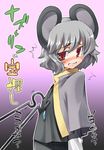  animal_ears blush embarrassed gengorou grey_hair highres jewelry mouse_ears nazrin pendant red_eyes short_hair solo touhou 