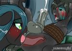  anal anal_penetration anus balls bdsm blush bondage bound changeling cum deep_rimming ejaculation equid female friendship_is_magic hands-free horn jcosneverexisted long_tongue male male/female mammal my_little_pony oral orgasm penetration penis queen_chrysalis_(mlp) rimming sex sweat tongue unicorn 