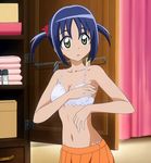  blue_hair bra frilled_bra frilled_panties frills green_eyes hayate_no_gotoku! highres lingerie nishizawa_ayumu panties screencap solo stitched third-party_edit twintails underwear undressing white_bra white_panties 