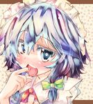  braid izayoi_sakuya ribbon short_hair solo tora_(torayarou) touhou 