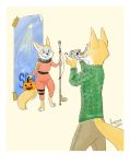  3_toes 4_fingers aliya_sari_(readerno31142) anthro canid canine cub disney fan_character female fox francesca-ictbs fur gold_fur green_eyes inner_ear_fluff male mammal toes white_fur young zootopia 