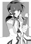  aipheion asbel_lhant bad_id bad_pixiv_id greyscale male_focus monochrome solo sword tales_of_(series) tales_of_graces weapon 