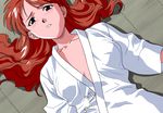  animated animated_gif asuka_(viper) blush breast_grab breasts grabbing long_hair medium_breasts navel open_clothes open_shirt panties red_hair shirt underwear viper viper_ctr 