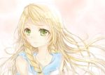  1girl blonde_hair braid creatures_(company) dress game_freak green_eyes hair_flowing_over highres lillie_(pokemon) long_hair nintendo pokemon pokemon_(game) pokemon_sm white_dress yomogi_(black-elf) 