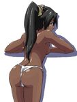  ass black_hair bleach breasts dark_skin panties sexy shihouin_yoruichi sideboob thong underwear 