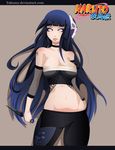  anbu bare_shoulders blue_hair breasts cleavage eyeshadow hyuuga_hinoe_(takumy) large_breasts long_hair makeup naruto_(series) naruto_shippuuden original solo takumy 