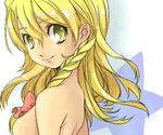  blonde_hair braid chigo kirisame_marisa lips looking_back nude short_hair smile solo touhou yellow_eyes 