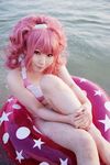  anya_alstreim bangs code_geass cosplay destiny_doll female looking_at_viewer photo pink_hair solo tatsuki 