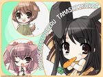  animal_ears bunny_ears chibi inumimi ito_noizi komorebi_ni_yureru_tama_no_koe tail unisonshift wallpaper 