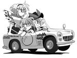  alice_margatroid car ground_vehicle kieyza mai_(touhou) motor_vehicle multiple_girls touhou touhou_(pc-98) yuki_(touhou) 