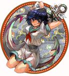  anchor arms_up black_hair hat murasa_minamitsu sailor sailor_hat short_hair smile solo touhou tsunnosuke 