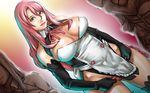  apron breasts cleavage dream_c_club dream_c_club_(series) large_breasts long_hair panties panty_pull pink_hair rui_(dream_c_club) side-tie_panties solo take_(draghignazzo) underwear wallpaper 