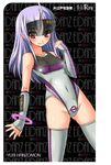  bosshi copyright_request gloves leotard long_hair lowres personification purple_hair red_eyes skin_tight solo source_request thighhighs tokyo_metro translated 